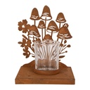 Waxinelichthouder paddenstoelen 12x12x15 cm