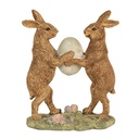 Decoratie konijnen 11x5x13 cm