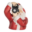 Decoratie buste kerstman 21x17x22 cm