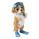 Decoratie hond 11x11x23 cm