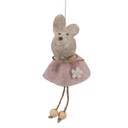 Decoratie hanger konijn 6x3x13 cm