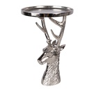 Assiette sur pied Couleur argent Ø 25x38 cm
