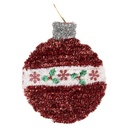 Wanddecoratie kerstbal 22x2x26 cm