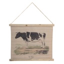 Wandkaart koe 64x2x53 cm