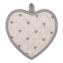 Topflappen Beige Grau 20x20 cm