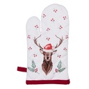 Gant de four Enfant Blanc, Rouge 12x21 cm
