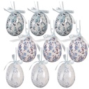 Decoratie hanger ei (set 9) Ø 5x8 cm