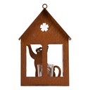 Waxinelichthouder huis 15x8x24 cm