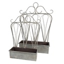 Porta Vaso Grigio 49x15x70 / 38x12x55 cm