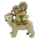Statue Natalizie Bambini Beige 13x7x15 cm
