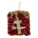 Decoratie hanger cadeautje 9x9x10 cm