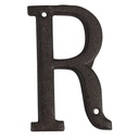 Lettera R Marrone 8x1x13 cm