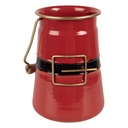 Decorative Milk Can Red Black 12x10x16 cm