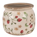 Pot de fleurs d'intérieur Beige Rouge Ø 16x13 cm