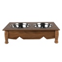 Dieren voerbak 41x22x12 cm / 2x500 ml