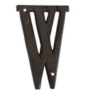 Lettera W Marrone 8x1x13 cm