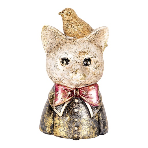 Decoratie buste kat 11x9x18 cm
