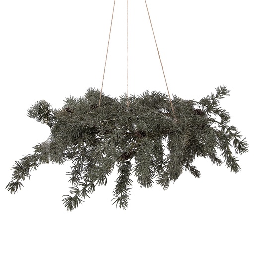 Decoratie krans kerst met LED Ø 60x8 cm / 3xAA