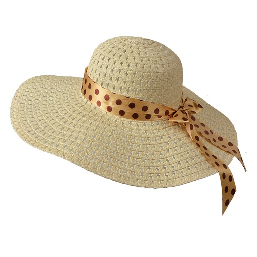 Hoed 57 cm beige