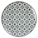 Geschirr Essteller Schwarz Weiß Ø 26x2 cm