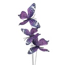 Decoratie tak met vlinders 10x10x65 cm
