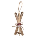Decoratie hanger ski's 5x1x12 cm
