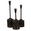 Kandelaar (set van 3) Ø 9x35 / Ø 9x30 / Ø 9x25 cm