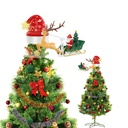 Decoratie kerstboom topper 38x21x29 cm