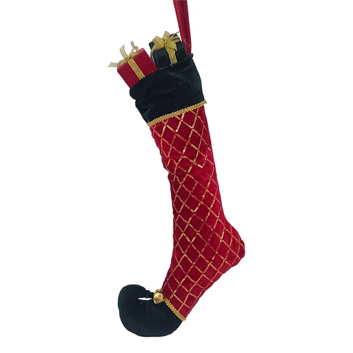 Decoratie kerstsok 23x7x32 cm