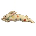Decoratie hanger konijn vilt 17x2x8 cm
