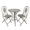 Tafel + 2 stoelen Ø 60x70 / 50x40x93 cm (2)