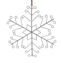 Decoratie hanger sneeuwvlok 43x1x48 cm