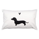 Coussin rempli Blanc Noir 30x50x4 cm