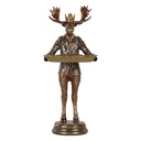 Decoratie rendier met schaal 16x15x36 cm