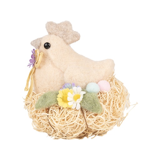 Decoratie kip 10x11x13 cm