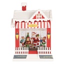 Muziekdoos huis met LED 18x9x26 cm / 3xAA