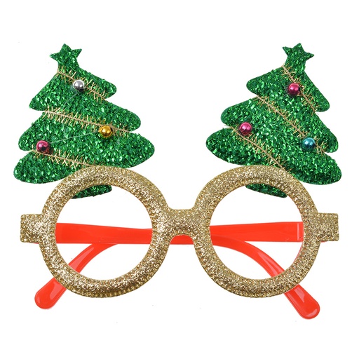 Bril met kerstbomen 13x3x11 cm
